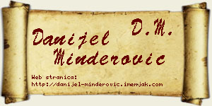 Danijel Minderović vizit kartica